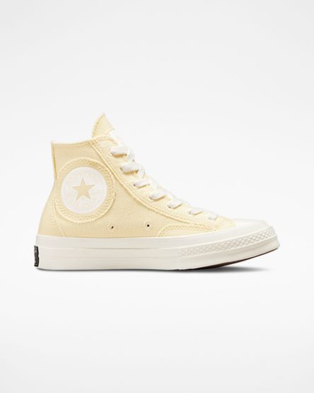 Zapatillas Altas Converse Chuck 70 Raw Edge Mujer Beige | PE 52WP04